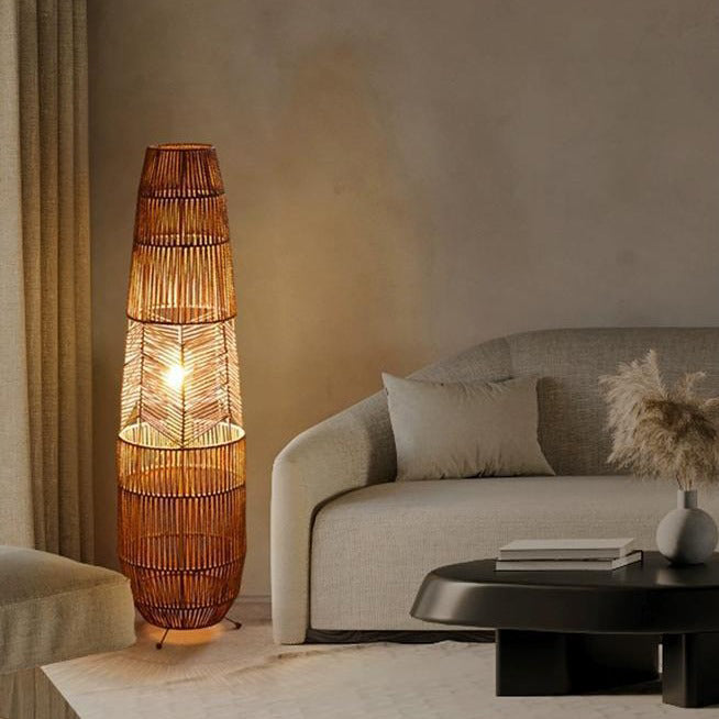 Traditional Japanese Weaving Iron Paper Cord Floor Lamp - 1-Light Column Design for Living Room

Enhance your living space with this elegant Traditional Japanese Weaving Iron Paper Cord Floor Lamp. Featuring a stylish column design, this 1-light standing