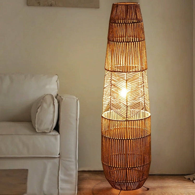 Traditional Japanese Weaving Iron Paper Cord Floor Lamp - 1-Light Column Design for Living Room

Enhance your living space with this elegant Traditional Japanese Weaving Iron Paper Cord Floor Lamp. Featuring a stylish column design, this 1-light standing