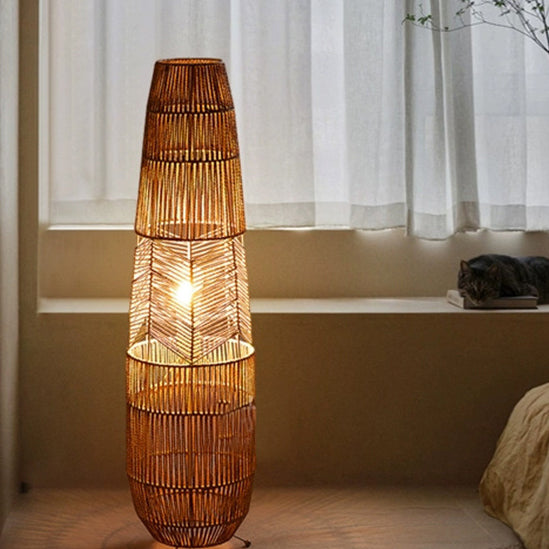 Traditional Japanese Weaving Iron Paper Cord Floor Lamp - 1-Light Column Design for Living Room

Enhance your living space with this elegant Traditional Japanese Weaving Iron Paper Cord Floor Lamp. Featuring a stylish column design, this 1-light standing