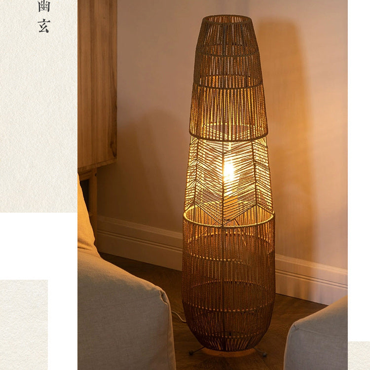 Traditional Japanese Weaving Iron Paper Cord Floor Lamp - 1-Light Column Design for Living Room

Enhance your living space with this elegant Traditional Japanese Weaving Iron Paper Cord Floor Lamp. Featuring a stylish column design, this 1-light standing