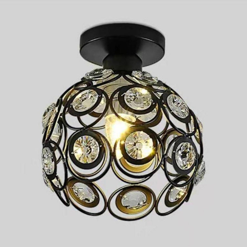 Contemporary Nordic Iron Crystal Ball Semi-Flush Mount Ceiling Light for Hallway

Elevate your hallway decor with this sleek and stylish contemporary semi-flush mount ceiling light. Featuring a stunning design that combines Nordic iron with a striking cry