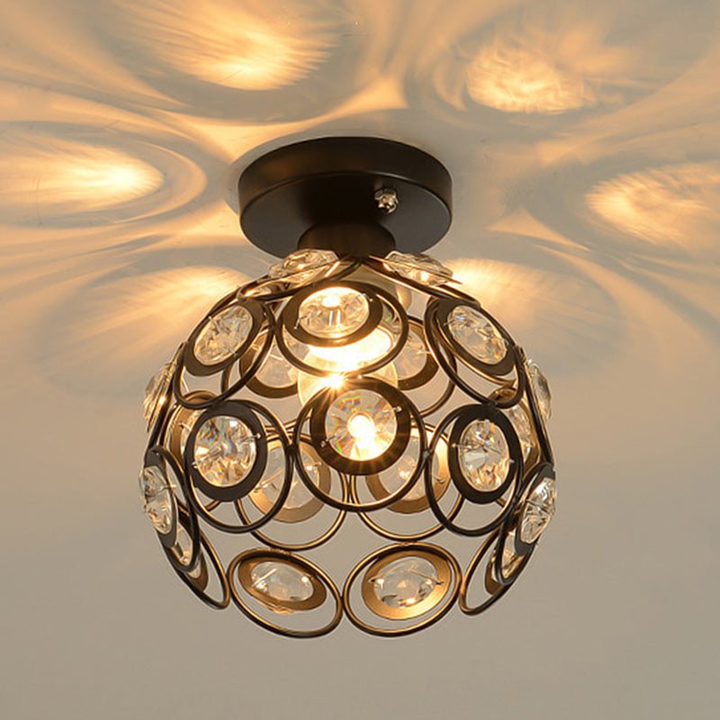 Contemporary Nordic Iron Crystal Ball Semi-Flush Mount Ceiling Light for Hallway

Elevate your hallway decor with this sleek and stylish contemporary semi-flush mount ceiling light. Featuring a stunning design that combines Nordic iron with a striking cry