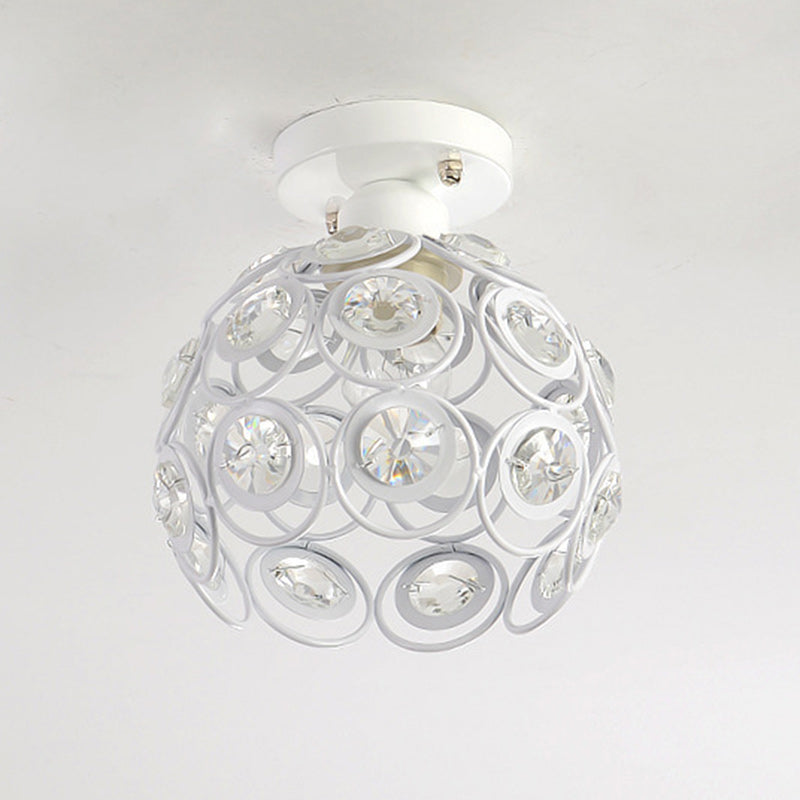 Contemporary Nordic Iron Crystal Ball Semi-Flush Mount Ceiling Light for Hallway

Elevate your hallway decor with this sleek and stylish contemporary semi-flush mount ceiling light. Featuring a stunning design that combines Nordic iron with a striking cry