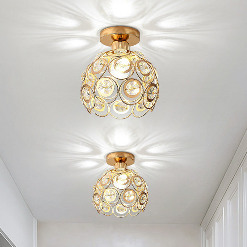 Contemporary Nordic Iron Crystal Ball Semi-Flush Mount Ceiling Light for Hallway

Elevate your hallway decor with this sleek and stylish contemporary semi-flush mount ceiling light. Featuring a stunning design that combines Nordic iron with a striking cry
