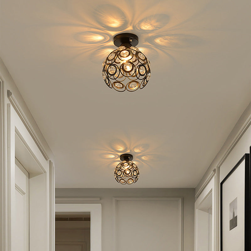 Contemporary Nordic Iron Crystal Ball Semi-Flush Mount Ceiling Light for Hallway

Elevate your hallway decor with this sleek and stylish contemporary semi-flush mount ceiling light. Featuring a stunning design that combines Nordic iron with a striking cry
