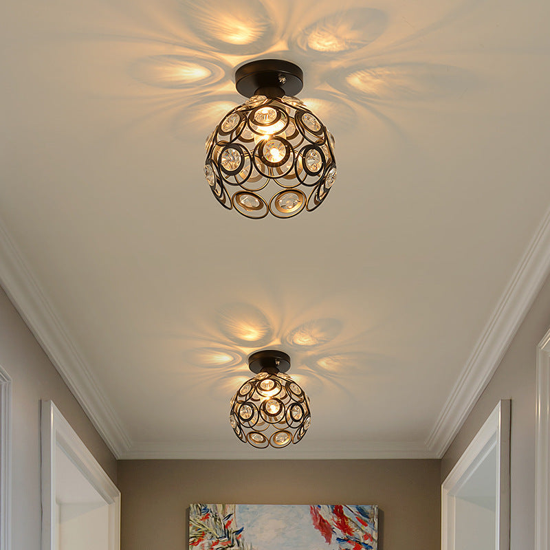 Contemporary Nordic Iron Crystal Ball Semi-Flush Mount Ceiling Light for Hallway

Elevate your hallway decor with this sleek and stylish contemporary semi-flush mount ceiling light. Featuring a stunning design that combines Nordic iron with a striking cry