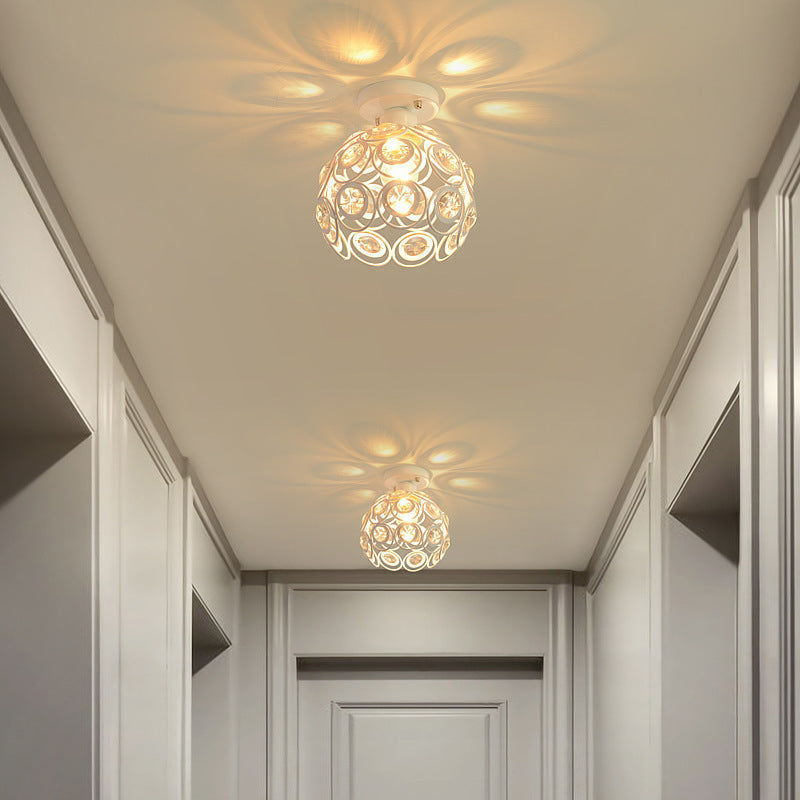 Contemporary Nordic Iron Crystal Ball Semi-Flush Mount Ceiling Light for Hallway

Elevate your hallway decor with this sleek and stylish contemporary semi-flush mount ceiling light. Featuring a stunning design that combines Nordic iron with a striking cry
