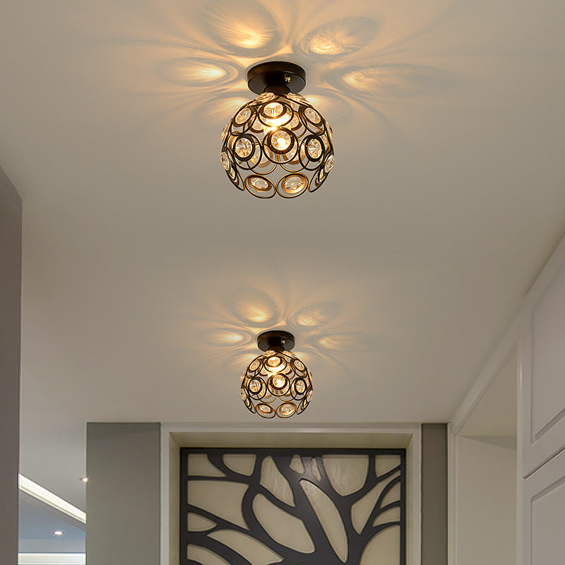 Contemporary Nordic Iron Crystal Ball Semi-Flush Mount Ceiling Light for Hallway

Elevate your hallway decor with this sleek and stylish contemporary semi-flush mount ceiling light. Featuring a stunning design that combines Nordic iron with a striking cry