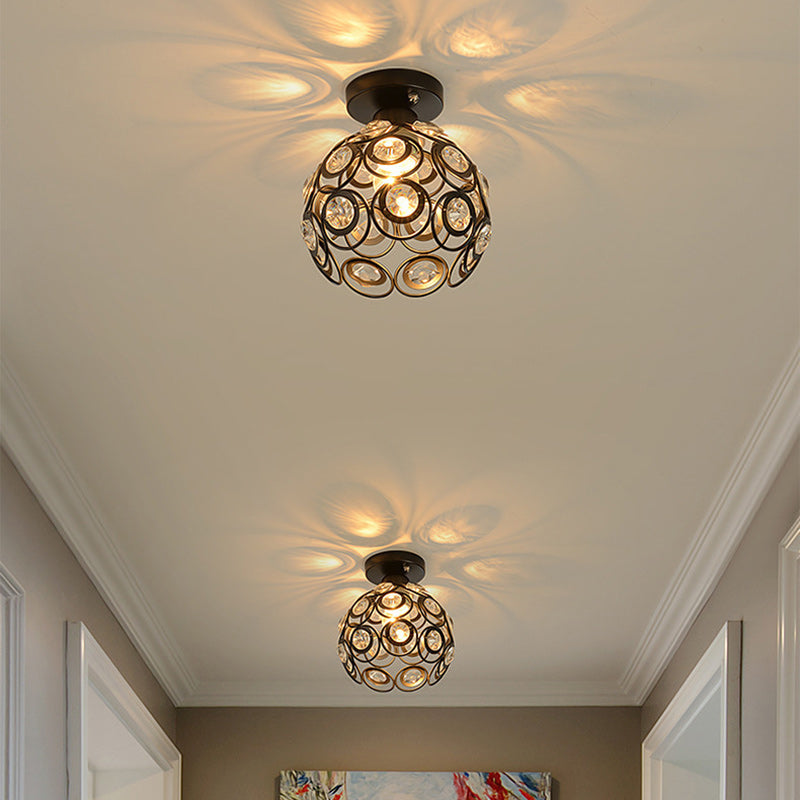 Contemporary Nordic Iron Crystal Ball Semi-Flush Mount Ceiling Light for Hallway

Elevate your hallway decor with this sleek and stylish contemporary semi-flush mount ceiling light. Featuring a stunning design that combines Nordic iron with a striking cry