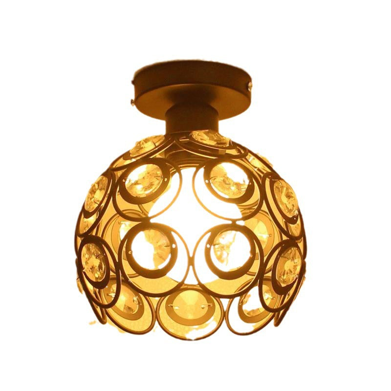Contemporary Nordic Iron Crystal Ball Semi-Flush Mount Ceiling Light for Hallway

Elevate your hallway decor with this sleek and stylish contemporary semi-flush mount ceiling light. Featuring a stunning design that combines Nordic iron with a striking cry