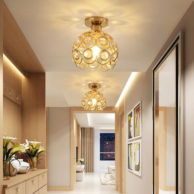 Contemporary Nordic Iron Crystal Ball Semi-Flush Mount Ceiling Light for Hallway

Elevate your hallway decor with this sleek and stylish contemporary semi-flush mount ceiling light. Featuring a stunning design that combines Nordic iron with a striking cry