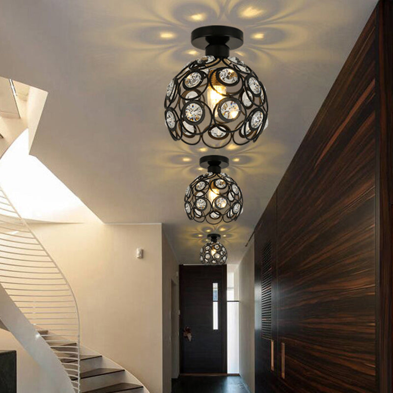 Contemporary Nordic Iron Crystal Ball Semi-Flush Mount Ceiling Light for Hallway

Elevate your hallway decor with this sleek and stylish contemporary semi-flush mount ceiling light. Featuring a stunning design that combines Nordic iron with a striking cry