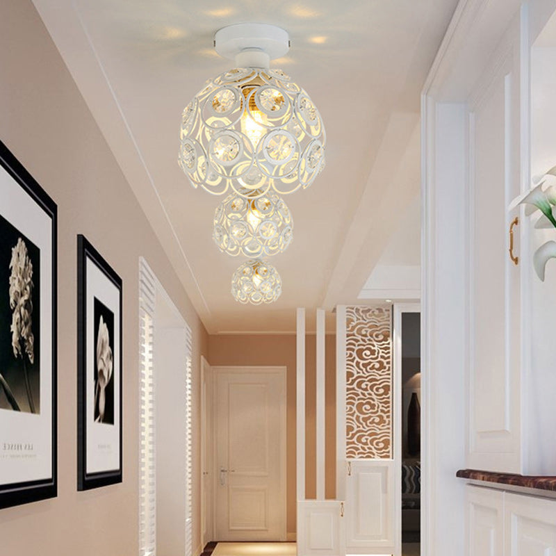 Contemporary Nordic Iron Crystal Ball Semi-Flush Mount Ceiling Light for Hallway

Elevate your hallway decor with this sleek and stylish contemporary semi-flush mount ceiling light. Featuring a stunning design that combines Nordic iron with a striking cry