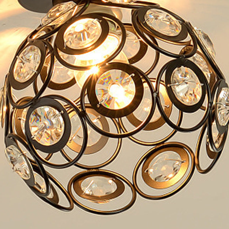 Contemporary Nordic Iron Crystal Ball Semi-Flush Mount Ceiling Light for Hallway

Elevate your hallway decor with this sleek and stylish contemporary semi-flush mount ceiling light. Featuring a stunning design that combines Nordic iron with a striking cry