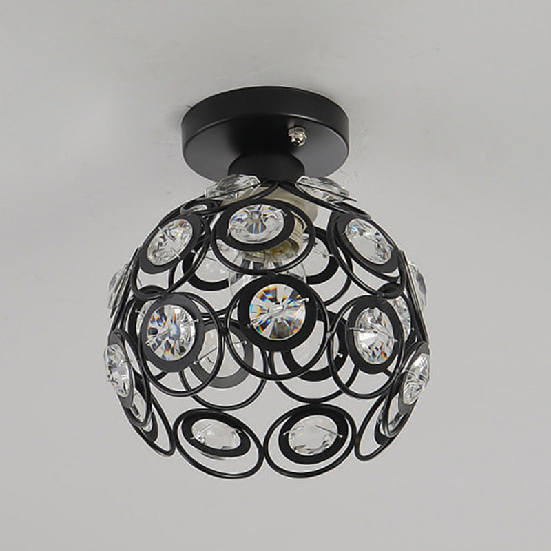 Contemporary Nordic Iron Crystal Ball Semi-Flush Mount Ceiling Light for Hallway

Elevate your hallway decor with this sleek and stylish contemporary semi-flush mount ceiling light. Featuring a stunning design that combines Nordic iron with a striking cry