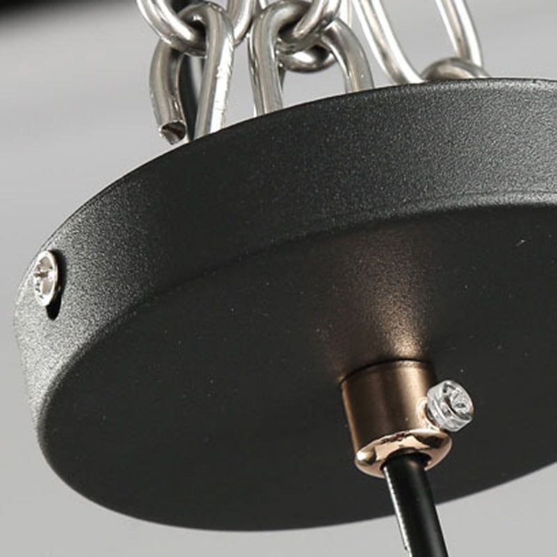 Contemporary Scandinavian Metal Glass Cylinder Lantern Pendant Light - 1-Light for Dining Room