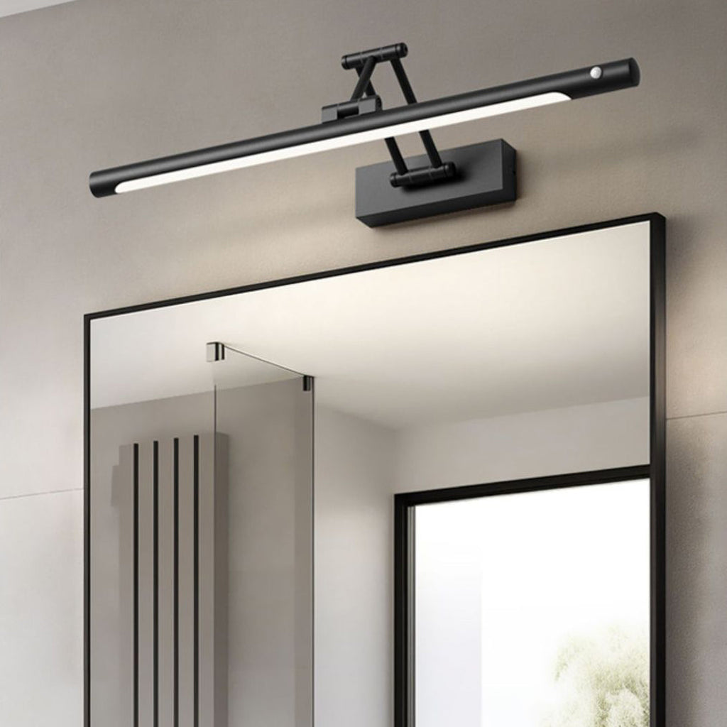 Modern Iron Waterproof Motion Sensor LED Wall Sconce - Adjustable Bathroom Vanity Light