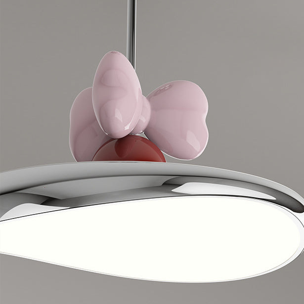 Contemporary Nordic Kids Iron Acrylic Round Heart LED Pendant Light for Bedroom Stylish Ceiling Fixture Decorative Lighting for Children's Room Modern Heart-Shaped Design Energy-Efficient Bedroom Light Fixture Cute Kids Room Decor Hanging Light