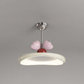 Contemporary Nordic Kids Iron Acrylic Round Heart LED Pendant Light for Bedroom Stylish Ceiling Fixture Decorative Lighting for Children's Room Modern Heart-Shaped Design Energy-Efficient Bedroom Light Fixture Cute Kids Room Decor Hanging Light