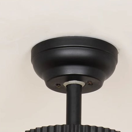 Contemporary Retro Ceiling Fan Light with Downrods - Alloy, ABS, Copper, Glass, Palm Leaf Style, 3/5 Lights for Living Room
