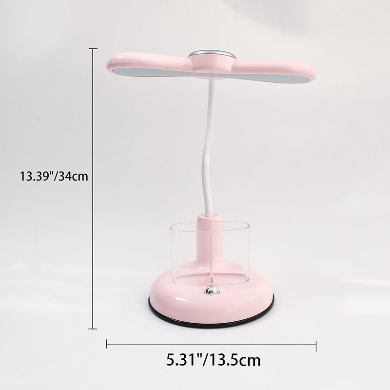Modern Simplicity Kids Adjustable Rechargeable ABS Strip Pen Container LED Desk Lamp Study Light Table Lamp for Kids Bedroom Reading Homework Study Room Night Light Adjustable Brightness Portable USB Charging with Pen Holder Stationary Organizer