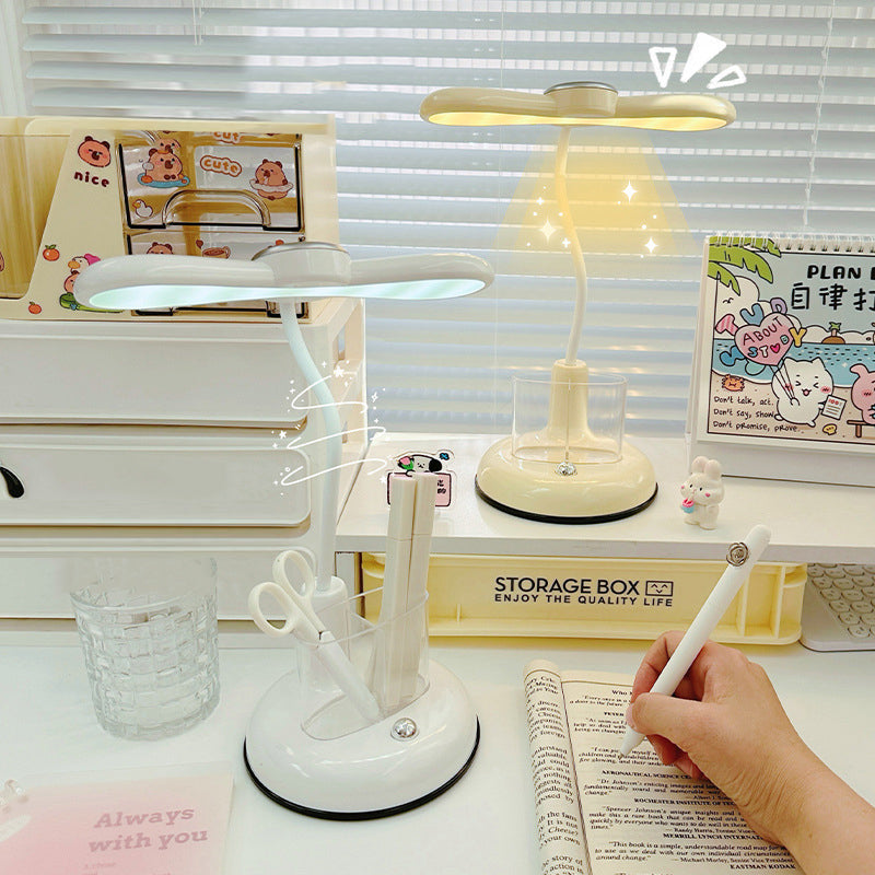 Modern Simplicity Kids Adjustable Rechargeable ABS Strip Pen Container LED Desk Lamp Study Light Table Lamp for Kids Bedroom Reading Homework Study Room Night Light Adjustable Brightness Portable USB Charging with Pen Holder Stationary Organizer