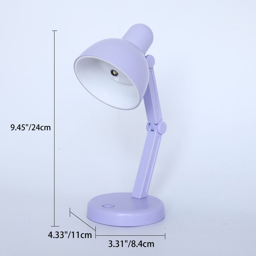Modern Simplicity ABS Battery Foldable Round LED Desk Lamp for Study