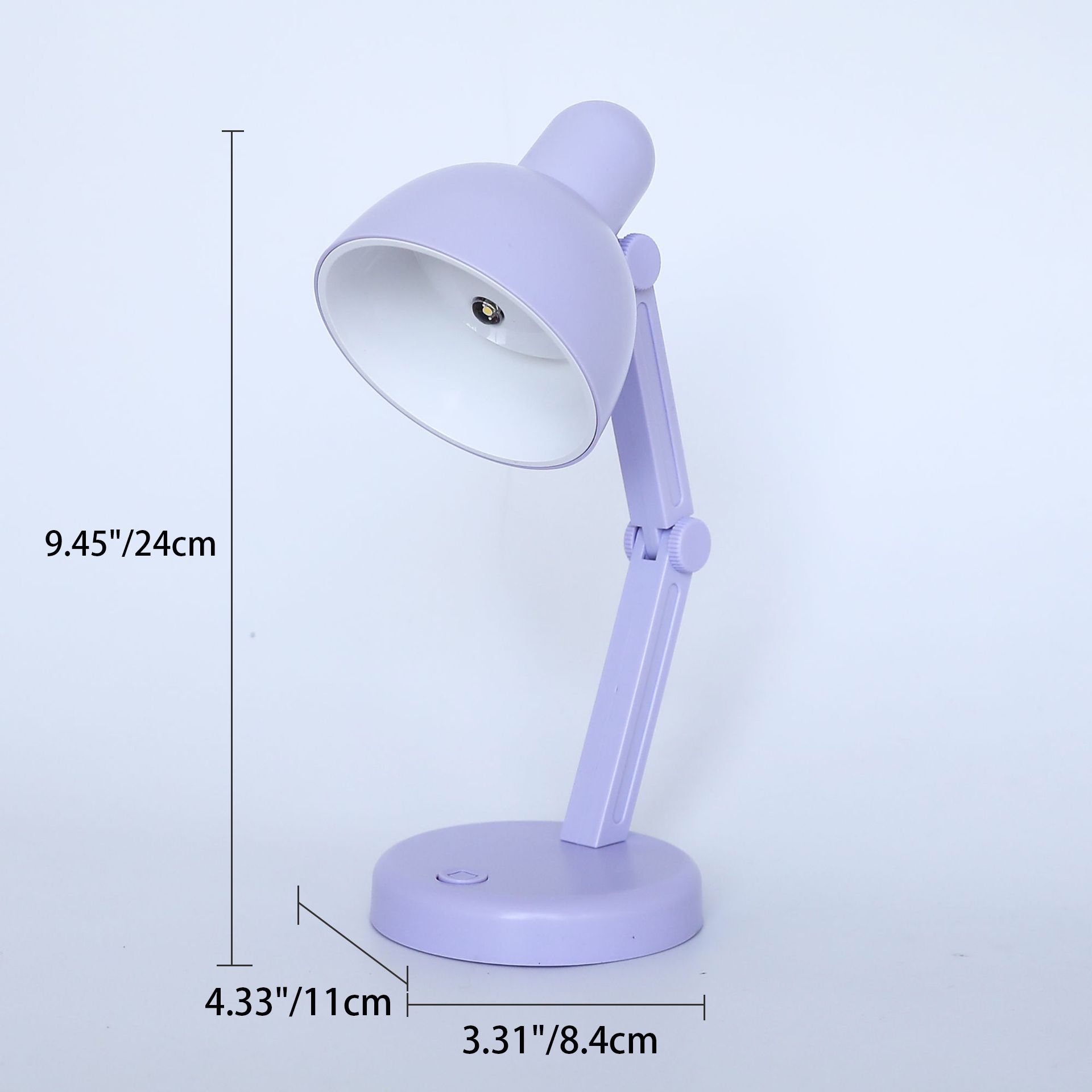 Modern Simplicity ABS Battery Foldable Round LED Desk Lamp for Study