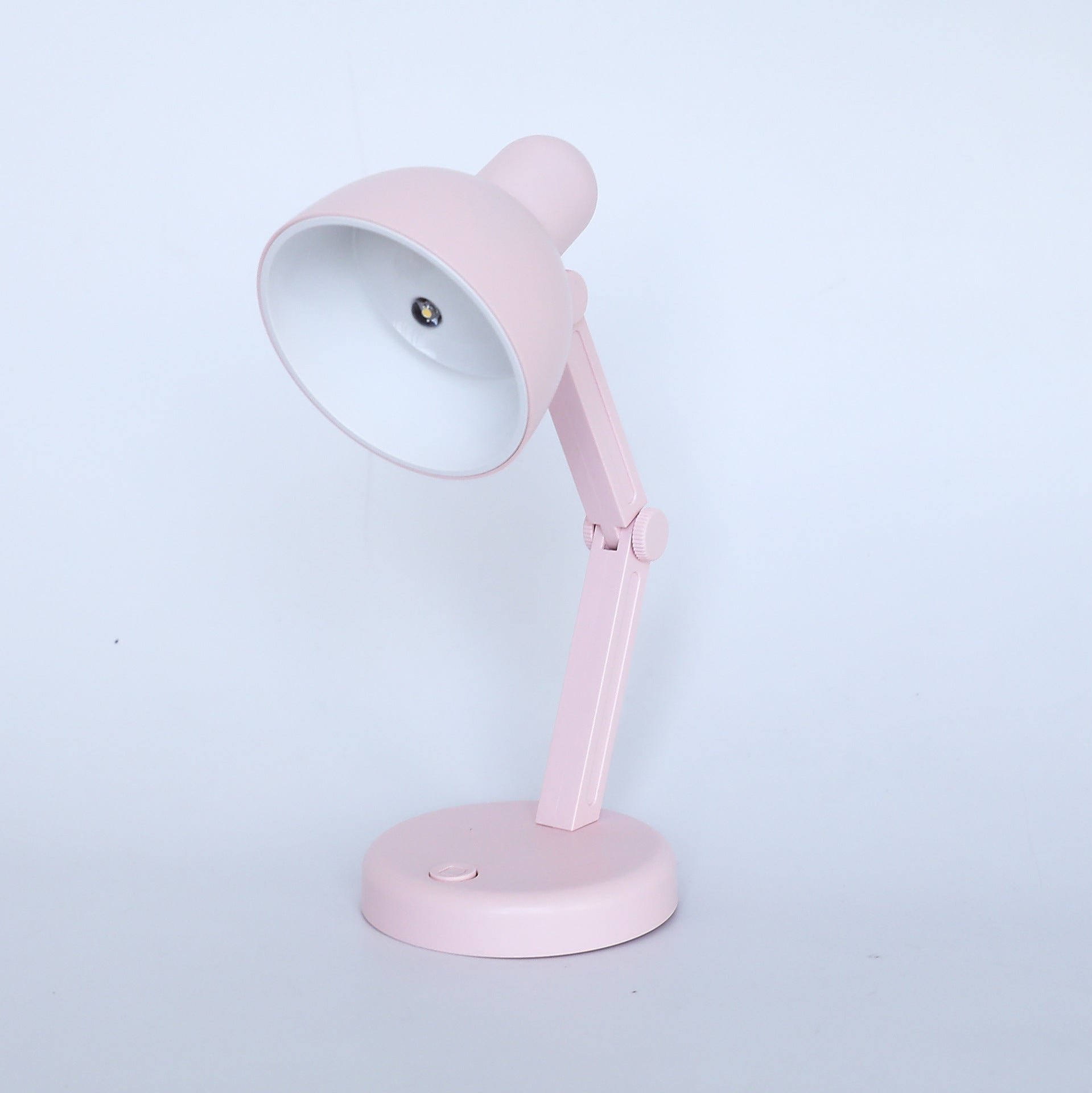 Modern Simplicity ABS Battery Foldable Round LED Desk Lamp for Study, Adjustable Brightness, Portable Rechargeable Light for Home Office, Eye-Caring Reading Lamp, Space-Saving Design, Energy Efficient Lighting Solution