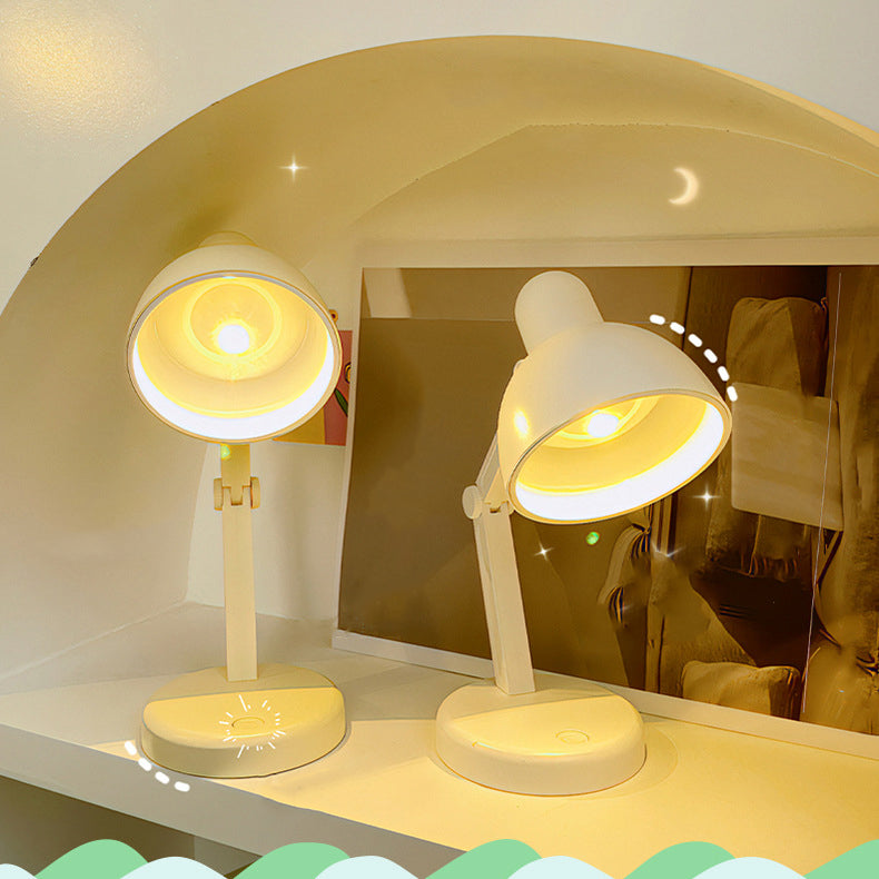 Modern Simplicity ABS Battery Foldable Round LED Desk Lamp for Study