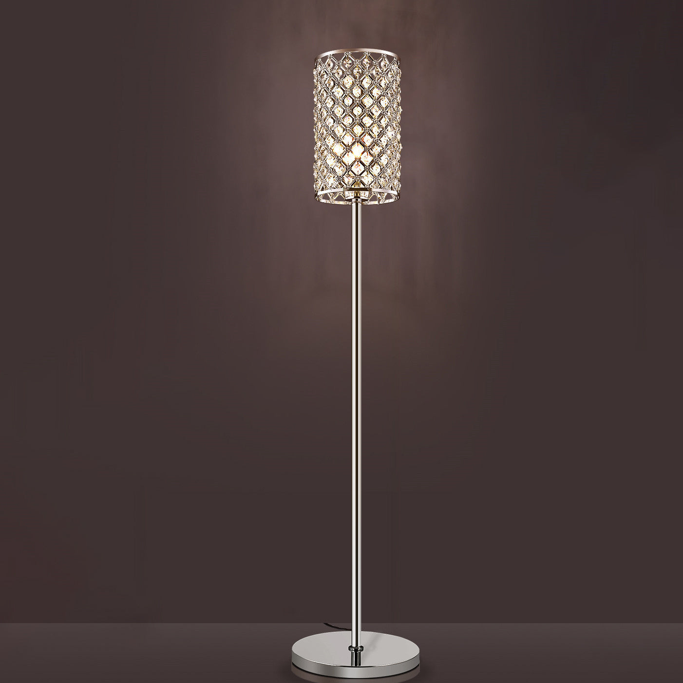 Modern Luxury Iron Crystal Cylinder Floor Lamp for Living Room  

Elevate your living space with this Modern Luxury Iron Crystal Cylinder Floor Lamp. Designed to enhance any decor, this elegant standing floor lamp features a stunning crystal cylinder and