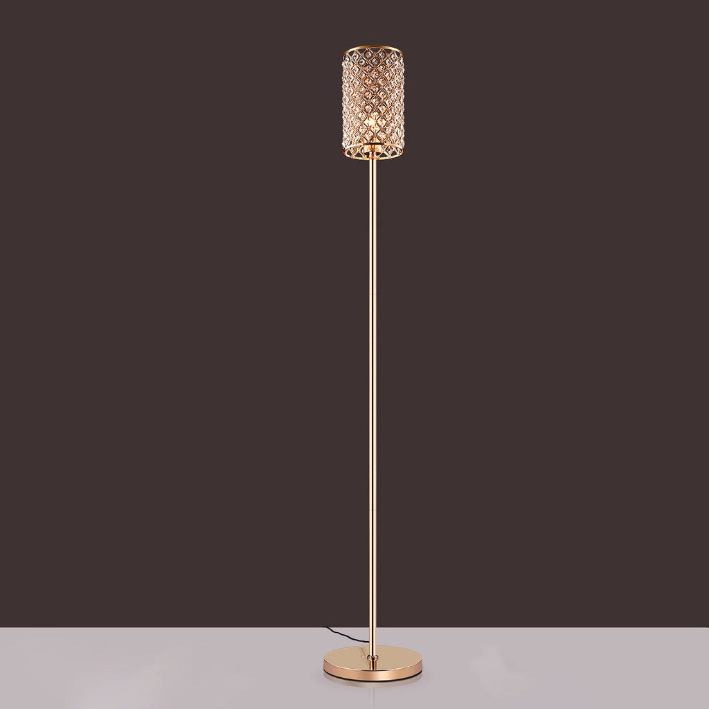 Modern Luxury Iron Crystal Cylinder Floor Lamp for Living Room  

Elevate your living space with this Modern Luxury Iron Crystal Cylinder Floor Lamp. Designed to enhance any decor, this elegant standing floor lamp features a stunning crystal cylinder and