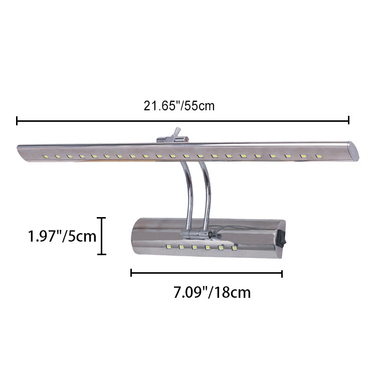 Modern Stainless Steel LED Wall Sconce - Bathroom Vanity Light