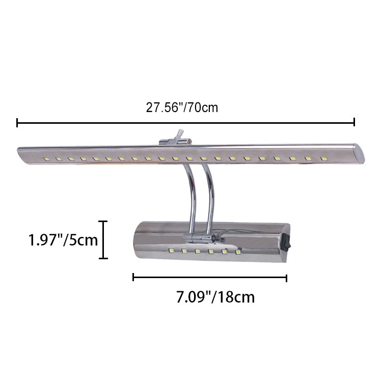 Modern Stainless Steel LED Wall Sconce - Bathroom Vanity Light