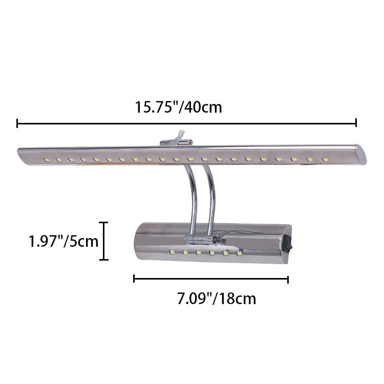 Modern Stainless Steel LED Wall Sconce - Bathroom Vanity Light