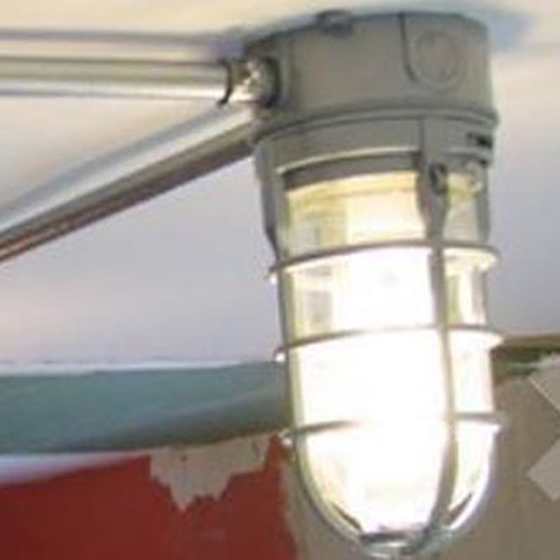 Industrial Waterproof Aluminum Glass Cylinder Light Semi-Flush Mount for Outdoor Patio