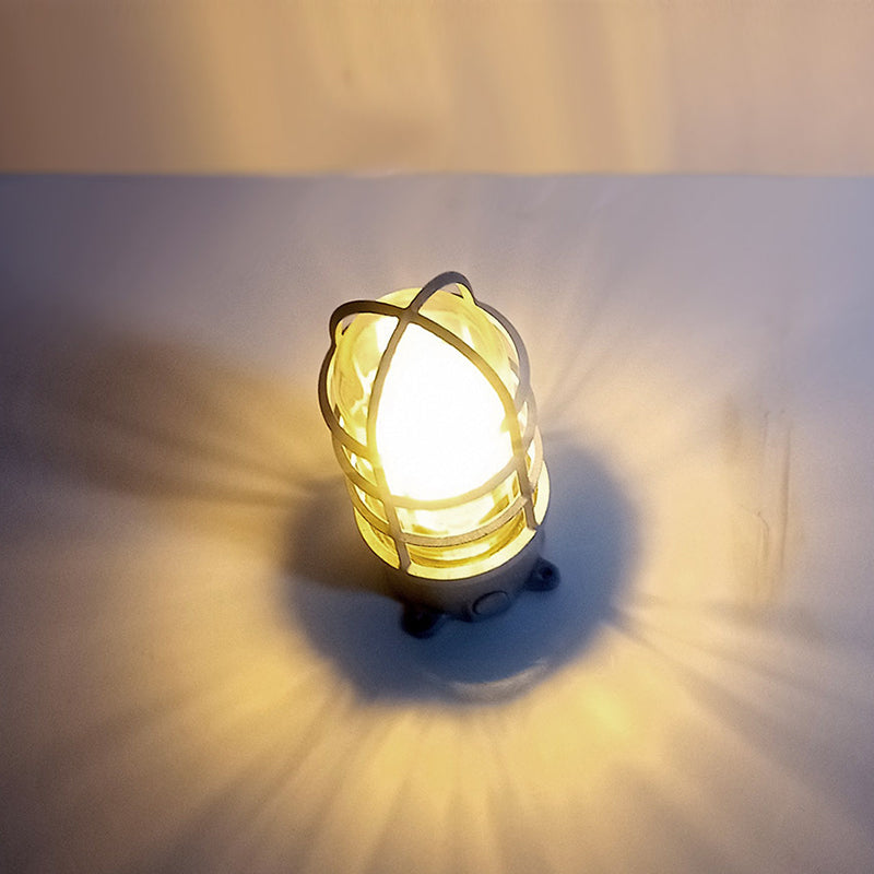 Industrial Waterproof Aluminum Glass Cylinder Light Semi-Flush Mount for Outdoor Patio