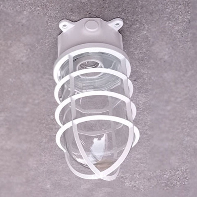 Contemporary Industrial Waterproof Aluminum Alloy Semi-Flush Mount Ceiling Light for Outdoor Patio