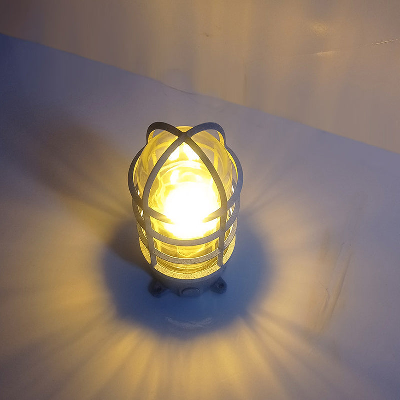Contemporary Industrial Waterproof Aluminum Alloy Semi-Flush Mount Ceiling Light for Outdoor Patio