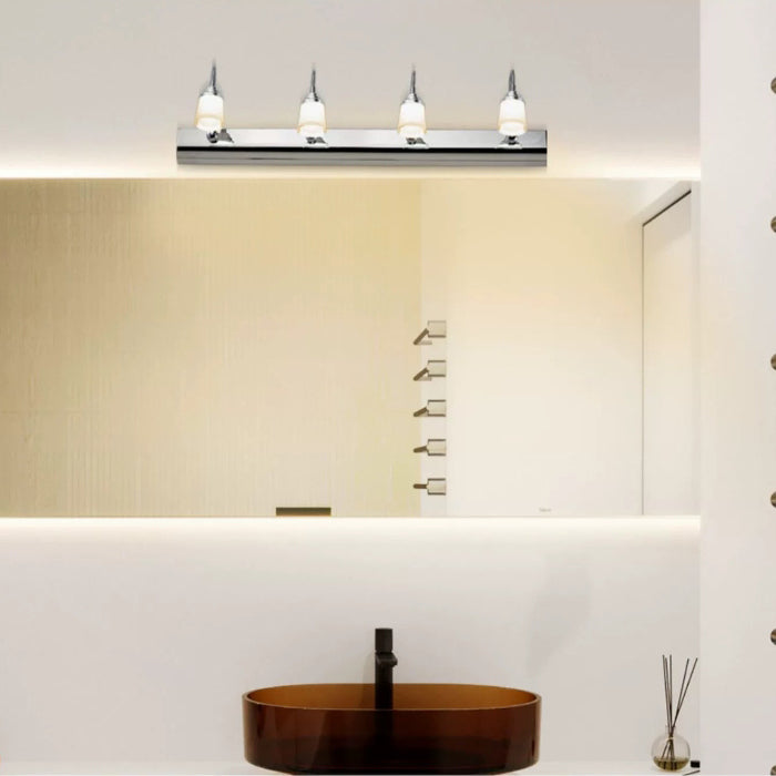 Modern Gooseneck LED Wall Sconce - Stainless Steel Vanity Light for Bathroom