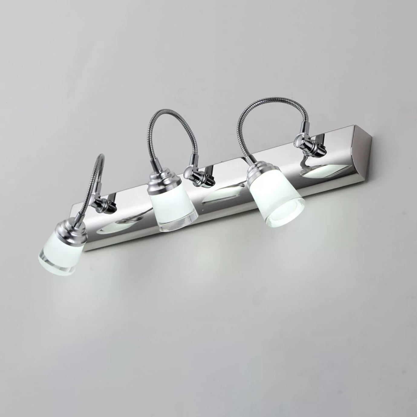 Modern Gooseneck LED Wall Sconce - Stainless Steel Vanity Light for Bathroom