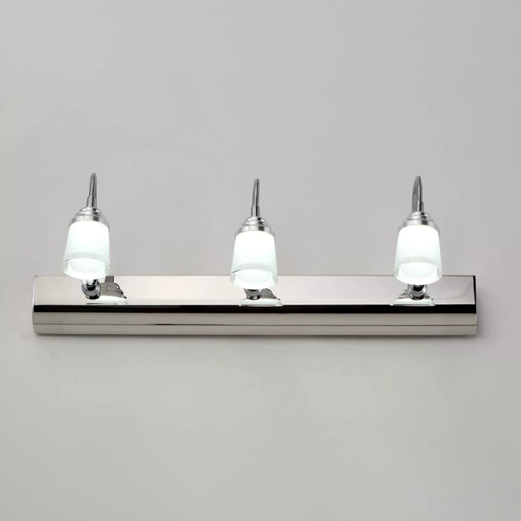 Modern Gooseneck LED Wall Sconce - Stainless Steel Vanity Light for Bathroom