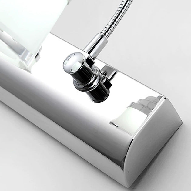 Modern Gooseneck LED Wall Sconce - Stainless Steel Vanity Light for Bathroom