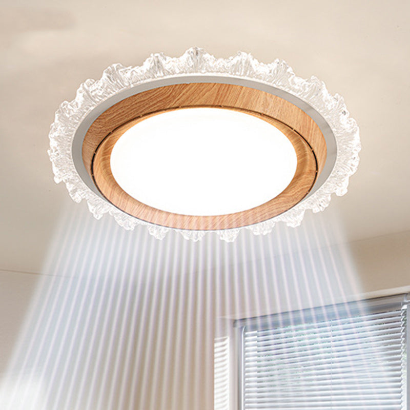 Modern Simplicity Bladeless LED Ceiling Fan Light for Bedroom - ABS PC Acrylic Round Design