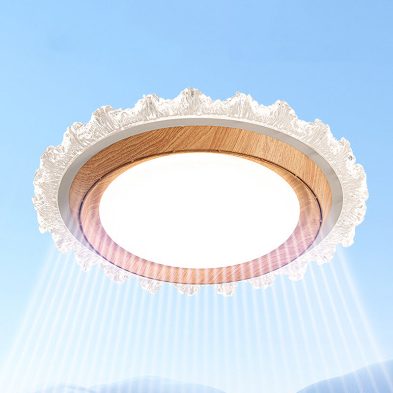 Modern Simplicity Bladeless LED Ceiling Fan Light for Bedroom - ABS PC Acrylic Round Design