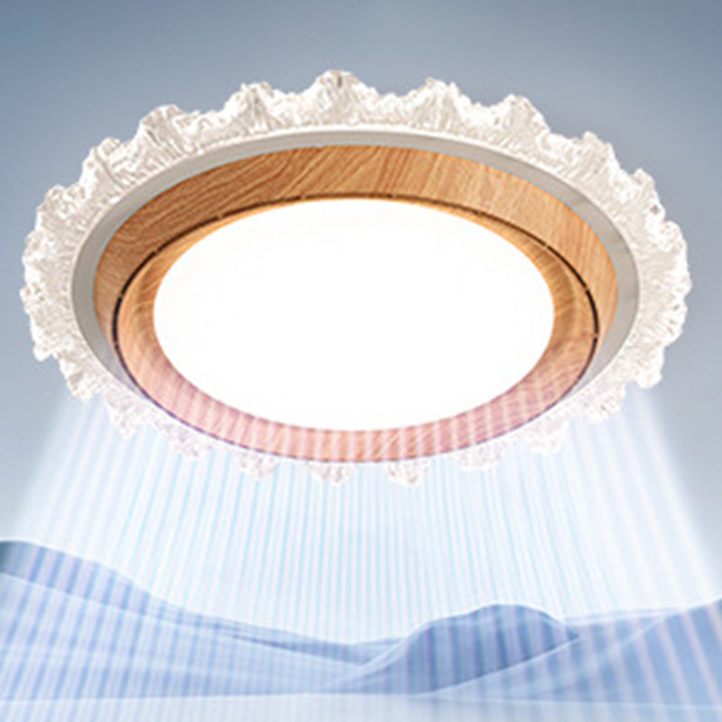 Modern Simplicity Bladeless LED Ceiling Fan Light for Bedroom - ABS PC Acrylic Round Design