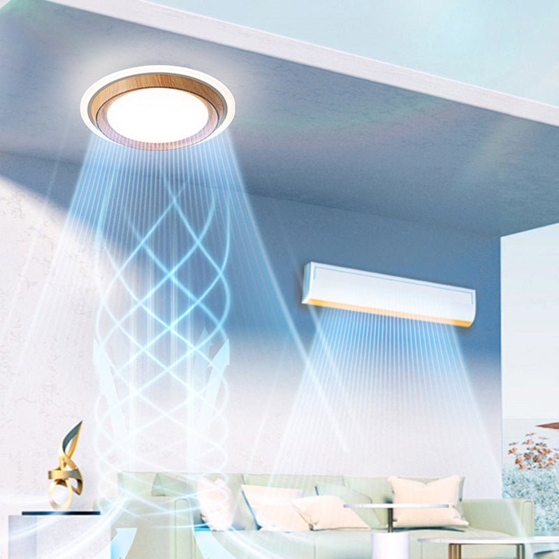 Modern Simplicity Bladeless LED Ceiling Fan Light for Bedroom - ABS PC Acrylic Round Design