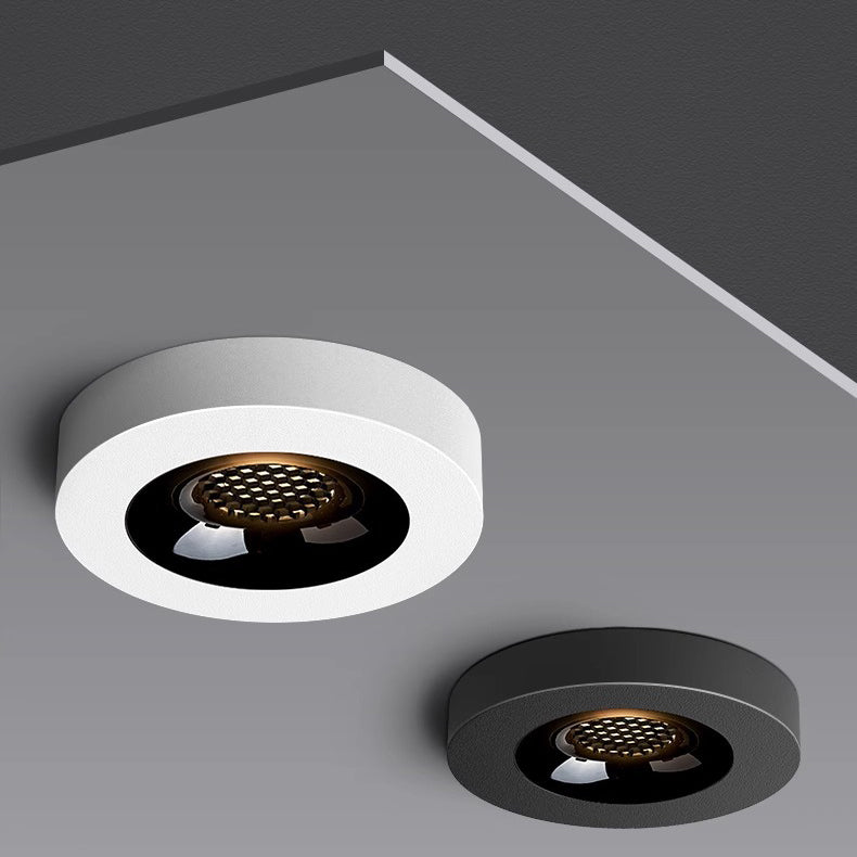 Modern Minimalist Iron Round Honeycomb LED Ceiling Light for Hallway