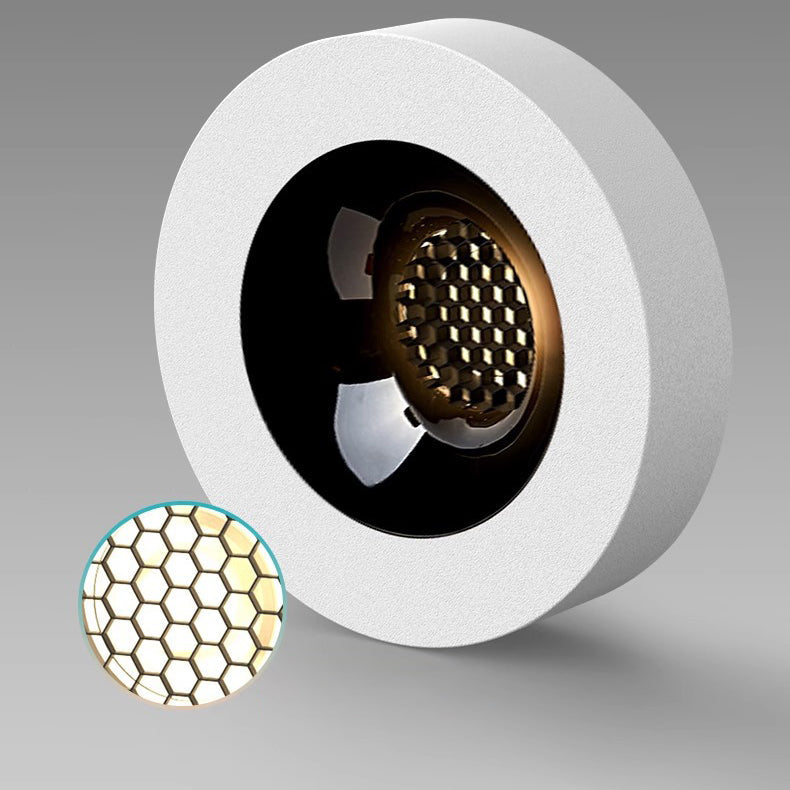 Modern Minimalist Iron Round Honeycomb LED Ceiling Light for Hallway