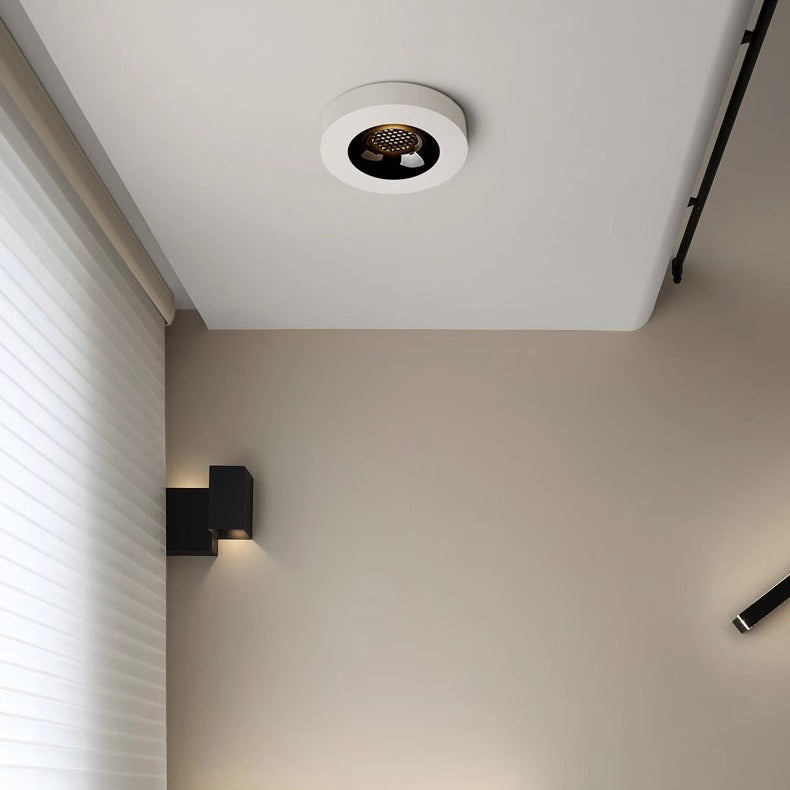 Modern Minimalist Iron Round Honeycomb LED Ceiling Light for Hallway